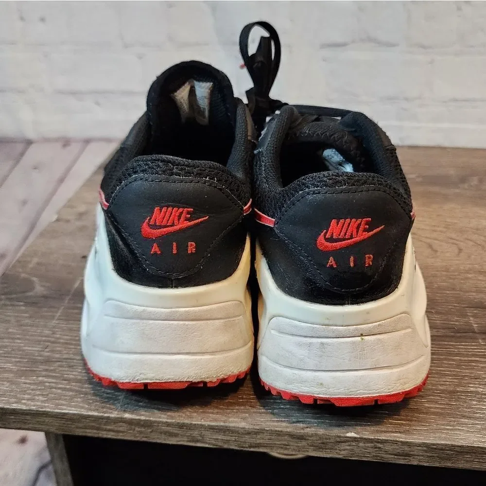 Nike Air Max System baketball shoes, size 9.5 Black/University Red
